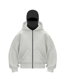 Fleece-lined Double Hood Unique Design Hooded Sweater